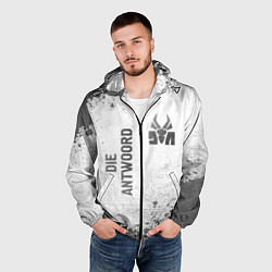 Ветровка с капюшоном мужская Die Antwoord - white gradient вертикально, цвет: 3D-черный — фото 2