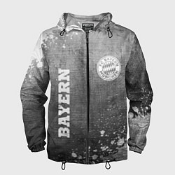 Ветровка с капюшоном мужская Bayern - grey gradient вертикально, цвет: 3D-черный