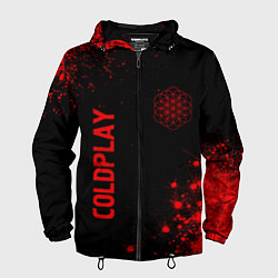 Мужская ветровка Coldplay - red gradient вертикально