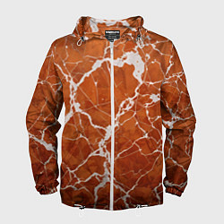 Мужская ветровка Темно-оранжевый мрамор