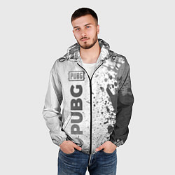 Ветровка с капюшоном мужская PUBG - white gradient по-вертикали, цвет: 3D-черный — фото 2