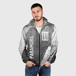 Ветровка с капюшоном мужская Paramore - grey gradient вертикально, цвет: 3D-черный — фото 2