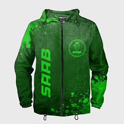 Мужская ветровка Saab - green gradient вертикально