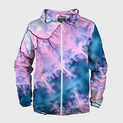 Мужская ветровка Вода и розовая абстракция