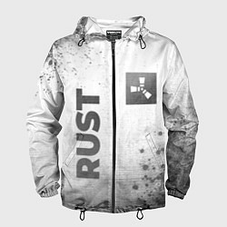 Ветровка с капюшоном мужская Rust - white gradient вертикально, цвет: 3D-черный