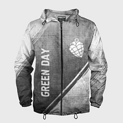 Ветровка с капюшоном мужская Green Day - grey gradient вертикально, цвет: 3D-черный