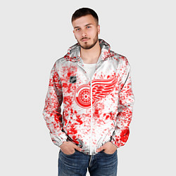 Ветровка с капюшоном мужская Detroit Red Wings NHL white, цвет: 3D-белый — фото 2