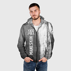 Ветровка с капюшоном мужская Maneskin - grey gradient по-вертикали, цвет: 3D-черный — фото 2