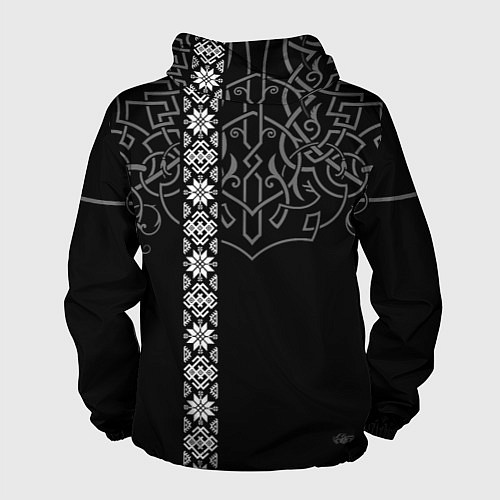 Мужская ветровка Славянские символы традиции народа / 3D-Черный – фото 2