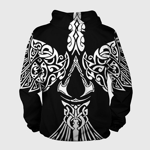 Мужская ветровка Силуэт ворона - Aссасинс Крид / 3D-Черный – фото 2