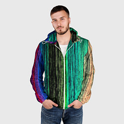 Ветровка с капюшоном мужская Цветовая палитра, цвет: 3D-белый — фото 2