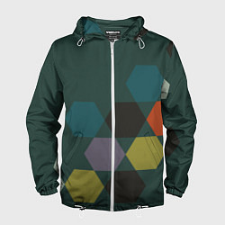 Мужская ветровка Кластер зеленая ночь