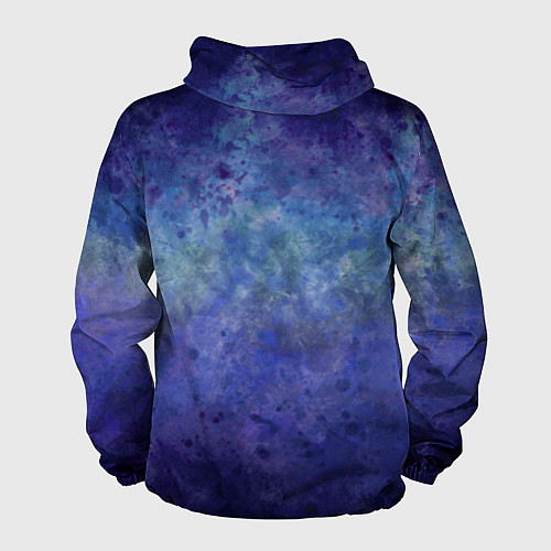Мужская ветровка Абстракция - blue tunnel / 3D-Черный – фото 2