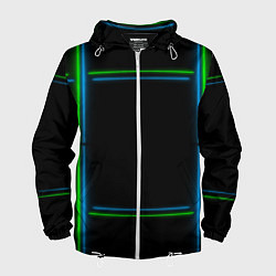Мужская ветровка Neon green light blue
