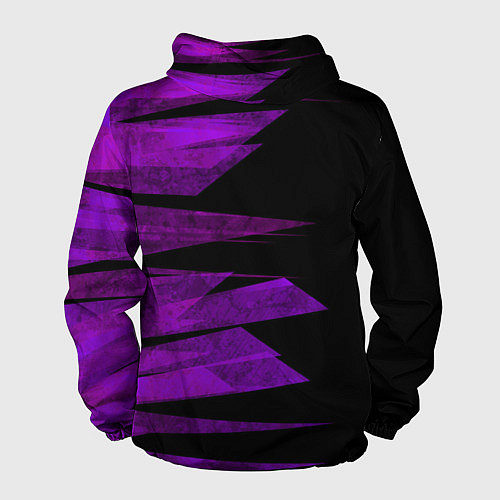 Мужская ветровка Color purple black stripes / 3D-Черный – фото 2