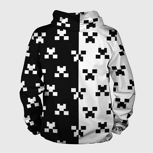 Мужская ветровка Doom x minecraft pattern / 3D-Черный – фото 2