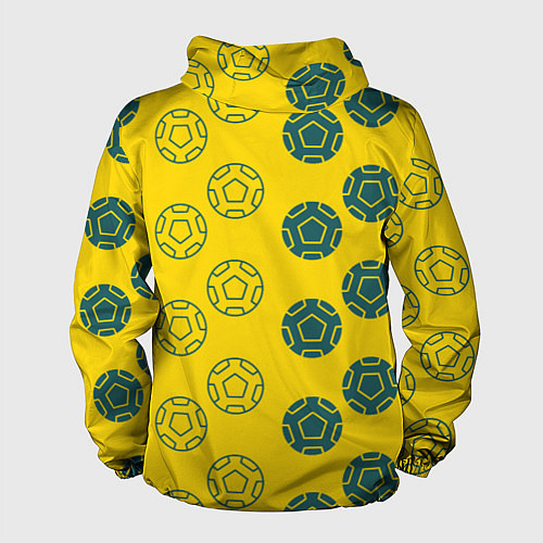 Мужская ветровка Ряды из спортивных мячей / 3D-Черный – фото 2