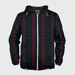 Мужская ветровка Color dark cage red stripes