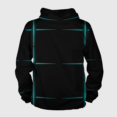 Мужская ветровка Color black blue stripes / 3D-Черный – фото 2