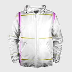 Мужская ветровка Color white pink yellow stripes