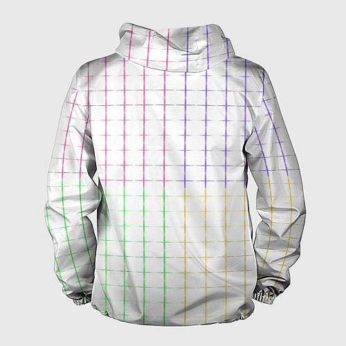 Мужская ветровка Color white multicolored stripes / 3D-Черный – фото 2