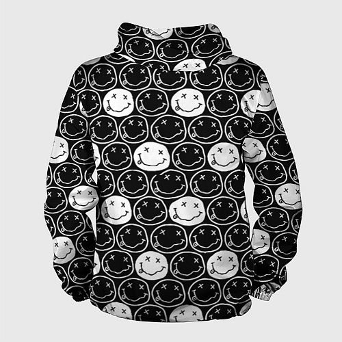 Мужская ветровка Doom x nirvana pattern / 3D-Черный – фото 2