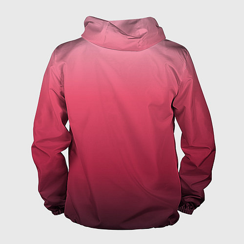 Мужская ветровка Градиент гранатовый / 3D-Черный – фото 2