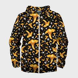 Ветровка с капюшоном мужская Грибной дождик, цвет: 3D-белый