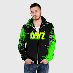 Ветровка с капюшоном мужская Dayz кислотное краски логотип, цвет: 3D-белый — фото 2