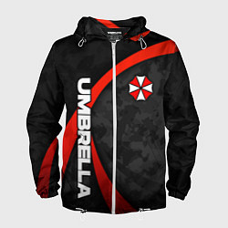 Ветровка с капюшоном мужская Umbrella - камуфляж, цвет: 3D-белый