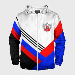 Ветровка с капюшоном мужская Федерация бокса - Россия, цвет: 3D-белый