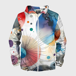 Мужская ветровка Красочная экспрессивная абстракция