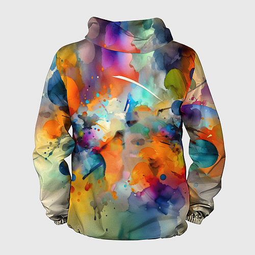 Мужская ветровка Ninja - watercolor impressionism / 3D-Черный – фото 2