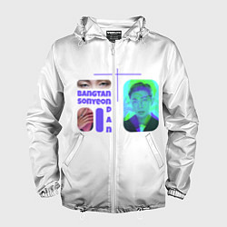 Ветровка с капюшоном мужская RM - BTS, цвет: 3D-белый