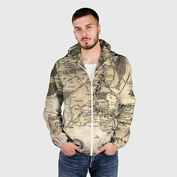 Ветровка с капюшоном мужская Властелин колец карта, цвет: 3D-белый — фото 2