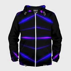 Мужская ветровка Color black neon stripes