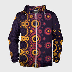 Ветровка с капюшоном мужская Метаморфоза из персидских звезд, цвет: 3D-белый