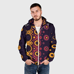 Ветровка с капюшоном мужская Метаморфоза из персидских звезд, цвет: 3D-белый — фото 2