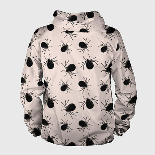 Мужская ветровка Паттерн с черными жуками / 3D-Черный – фото 2