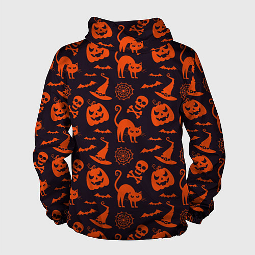 Мужская ветровка Паттерн с символами праздника Хэллоуин / 3D-Черный – фото 2