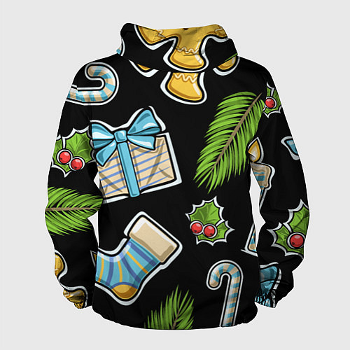 Мужская ветровка Christmas soul / 3D-Черный – фото 2