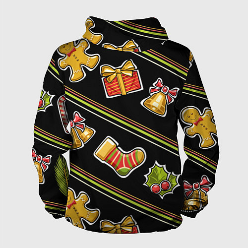 Мужская ветровка Рождественский дух / 3D-Черный – фото 2
