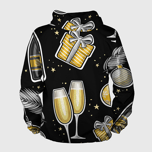 Мужская ветровка Новогодний вайб / 3D-Черный – фото 2