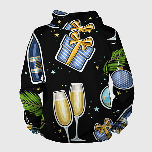 Мужская ветровка Новогодний вайб / 3D-Черный – фото 2