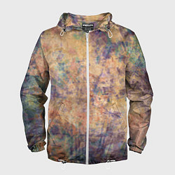 Мужская ветровка Абстракция - pink marble with blue flecks