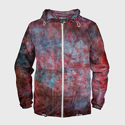Мужская ветровка Абстракция - red rust on blue