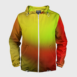Ветровка с капюшоном мужская Color multicolored gradient, цвет: 3D-белый