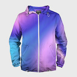 Ветровка с капюшоном мужская Color multicolored gradient, цвет: 3D-белый