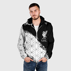 Ветровка с капюшоном мужская Liverpool краски текстура геометрия, цвет: 3D-белый — фото 2
