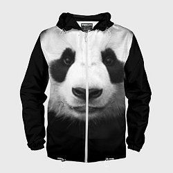 Ветровка с капюшоном мужская Взгляд панды, цвет: 3D-белый